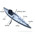 En stock, fabricación al por mayor de kayak, dos colores de los asientos de persona se pueden personalizar kayak